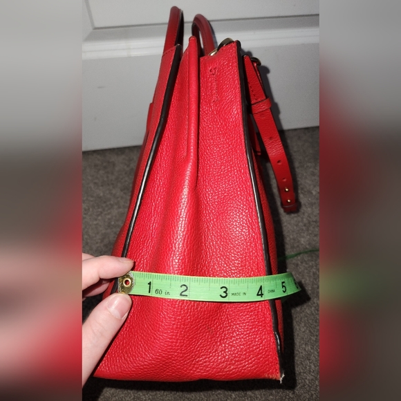 Michael Kors Studio Mercer Leather Satchel / Shoulder Bag in Cherry Red - Picture 11 of 11